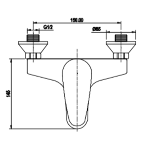 Wall mount bathtub spout faucets mixer hardware